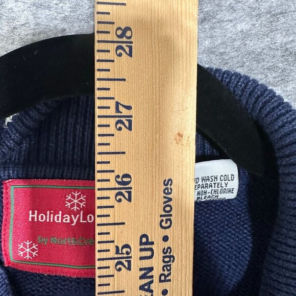 Vintage Holiday Lodge  Womens Snowman Cardigan Jacket 2X Blue Winter Sweater Ful - Picture 6 of 6